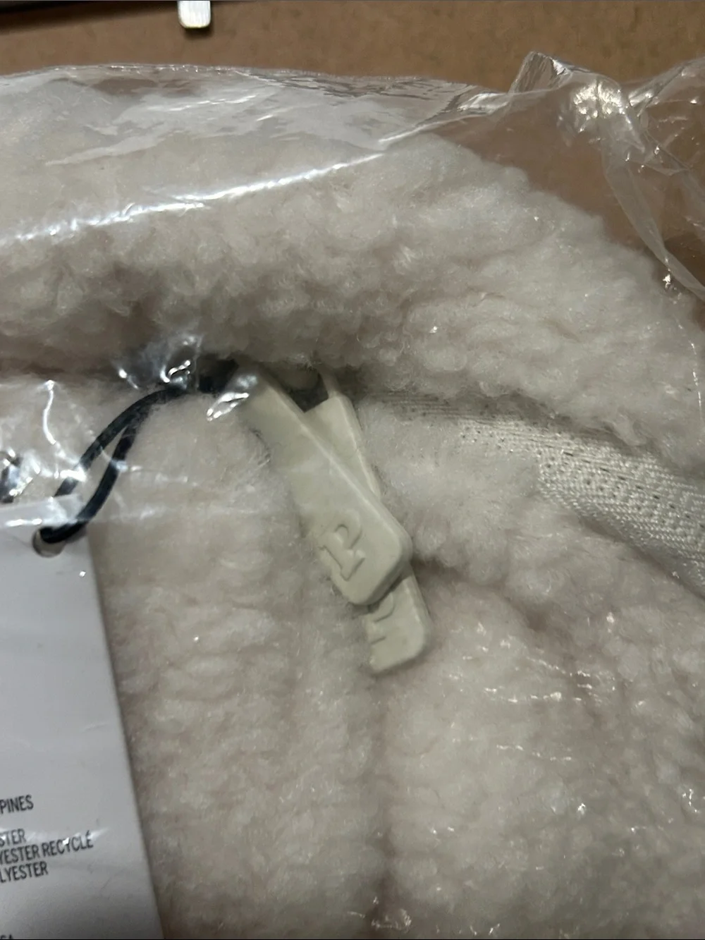 Victoria's Secret PINK White Fuzzy Sherpa Mini Convertible Bckpck.NWT in plastic